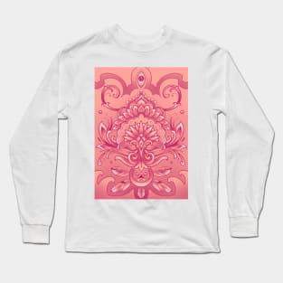 blush pink mandala pattern Long Sleeve T-Shirt